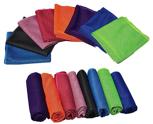 HANABASS 2pezzi Asciugamani Rinfrescanti Asciugamano Asciutto e Assorbente Per Fitness Yoga e Attività Outdoor Colori Casual