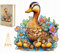 PASJO - Holzpuzzle Erwachsene mit Vögelmotiv 290 Teile 35,5x34 cm - Geschenkidee für Kinder - Holz Puzzle Vögel - Einzigartige Tierförmige Holz-Puzzle - Creative Jigsaw aus Holz für Erwachsene