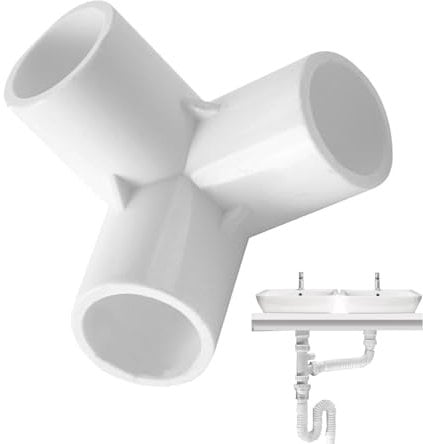 T per tubi 'acqua in PVC, raccordi per tubi in PVC | Raccordi per tubi in PVC Raccordo per tubi a 3 vie,Connettore per raccordi per mobili in PVC Connettore per tubi a 3/4/5 vie per uso domestico in