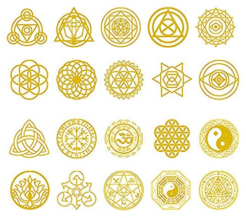 BOGEEL Dekorativer Aufkleber aus Kunstharz, Blumeneinladungsaufkleber, Epoxidharz, Basteln für Blume des Lebens, Schmuck