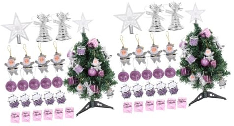 IMIKEYA 2 Kisten Weihnachtskugel-Set Weihnachtskugel Dekoration Weihnachtsbaum hängende Dekoration weihnachtsdeko christbaumanhänger Christbaumschmuck Weihnachtsbaum-Anhänger Plastik