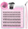 CALAILIS Selbstklebende Wimpern 66 Stück D Curl Druck auf Kein Kleber erforderlich Einzeln Wimpern Vorgeklebt Wiederverwendbares Kleberfreies Wimpern-Cluster-Set mit Pinzette für Anfänger (DO14,10-16)