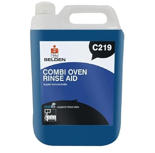 Selden Combi Oven Rinse-Aid (2x5Ltr) | Prevents mineral deposits and scale buildup in commercial dishwashers to ensure spotless, streak-free glassware and crockery.
