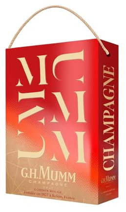 G.H. Mumm Champagne Cordon Rouge, Confezione Regalo con 2 Bottiglie 75CL, vol 12%