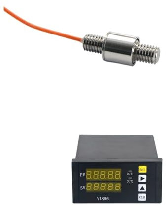 PMZZHUPVR Mini-Wägezellensensor mit Anzeigeanzeige. Druck- und Zugkraftmesszellen zur Kraftmessung 10 kg, 20 kg, 30 kg, 50 kg, 100 kg(100KG and Indicator)