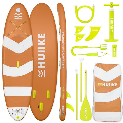 HUIIKE Tavola Sup Gonfiabile Adulti con Accessori Inclusi, Pagaia, Pinne, Pompa. Stand Up Paddle Board con Grande Stabilità e Resistenza. 305 x 84 x 15 cm, Carico Massimo 130 kg