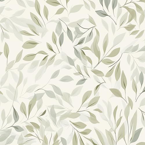 myforHD Selbstklebend Tapete Wandpapier Blume Blatt Selbstklebende Folie 44cmX600cm Dekorfolie Möbelfolie Klebefolie PVC Vinyl Wandaufkleber