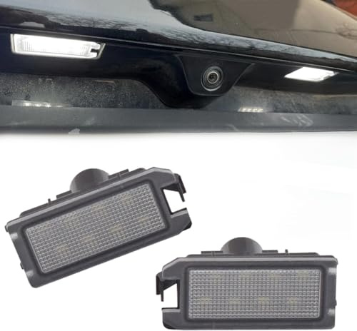 Kakulkomen 2 Stück LED Kennzeichenbeleuchtung Auto Kennzeichenbeleuchtung Kompatibel für 14-20 Jeep Grand Cherokee WK2 14-17 Compass Patriot 2015-2017 Dodge Viper 13-17-68228930AA, 68228931AA