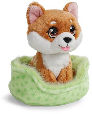 NICI Kuscheltier Hund Shiba Inu 12cm im Körbchen - braun