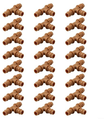 Set di 24 raccordi a T per irrigazione a goccia per tubi da 16 mm, accessori essenziali da giardino