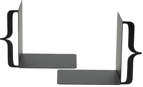 Moses. libri_x Buchstütze Wortrahmen 2er Set – stabile Metall Buchstützen, modernes Design, dekorative Bücherhalter im Geschenkset für Regal, Schreibtisch und Wohnzimmer, Schwarz