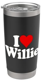 AMO WILLIE I HEART WILLIE Bicchiere termico in acciaio inox doppia parete