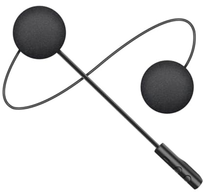 Toyvian Wireless Motorcycle Headset, Plastic Material with Microphone and Battery Level Display, Outdoor Helmet Earphone Wireless 5.0 for Communication, Compatible with Motorbike