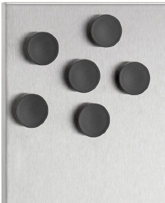 Blomus 66741 Set 6 Magnete schwarz Ø 2,5 cm Muro