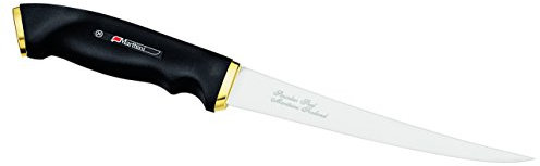 Marttiini 903419 Erwachsene Finnisches Filetiermesser, Klinge 19 cm, Kautschuk-Griff, Lederscheide Anglermesser, Mehrfarbig, One Size