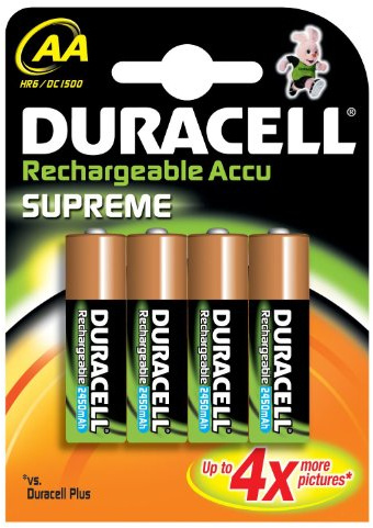 DURACELL STAY CHARGED 4 x AA BATTERIES