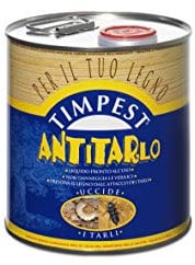 TIMPEST ANTITARLO LT. 2,5 - base solvente attivo contro tarli, larve, termiti e parassiti del legno - liquido pronto all'uso