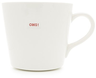 Keith Brymer Jones Word Range, OMG!, extragroß Eimertasse, Weiß