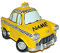 XL Spardose Auto Taxi - incl. Name - Fahrzeug Sparschwein lustig witzig/stabile Sparbüchse aus Kunstharz - New York NYC yellow Cab - Reisekasse Urlaub Reise