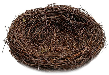 Fenteer Nest Rattannest Osternest Osterdeko Tischdeko Ostern, 15 cm