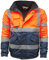 Kapton Mens Waterproof Hi Visibility Two Tone Safety Quilted Bomber Jacket Standard Safety Work Wear Jackets Orange/Navy Large