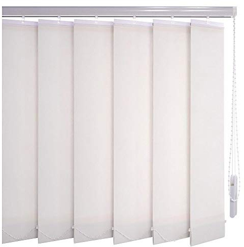 Sonnenschutz-HH® - Lamellenvorhang weiß lichtdurchlässig - Breite 95 cm x 130 cm Höhe - Lamellenbreite 127mm Vertikaljalousie Vertikalanlage Schiebevorhang