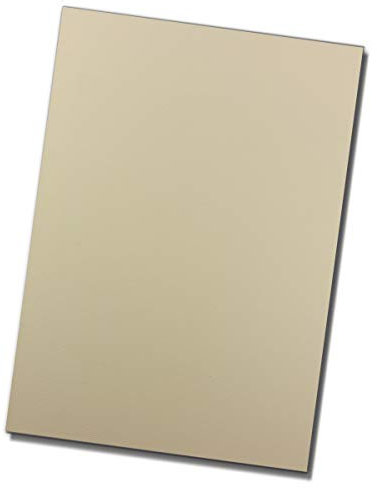 25 Blatt DIN A4 Karton-Bögen - Vanille (Creme) - Ton-Papier mit edler Rippung, 220 g/m² - matte Oberfläche - hochwertiges Bastelpapier und Briefpapier