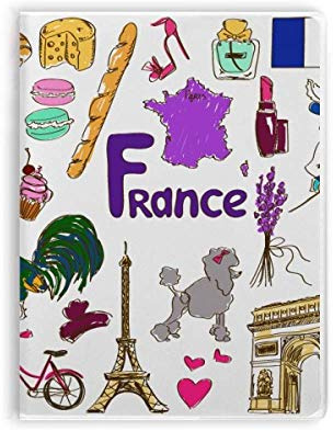 Francia Landscap Animales Bandera Nacional Cuaderno de goma Cubierta Diario de cubierta suave Diario