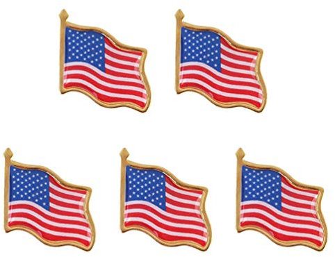 Amosfun 10 Stück American Flag Pins USA Winken Flaggen Pins Vereinigte Staaten Uns Abzeichen Pins Brosche