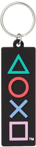 Pyramid International Playstation (Shapes) Porte-clés en Caoutchouc, Multicolore, Taille Unique Mixte