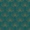 Art Deco Geometric Wallpaper in Teal Green and Gold - Ideal for Bedroom, Hallway and Living Room
