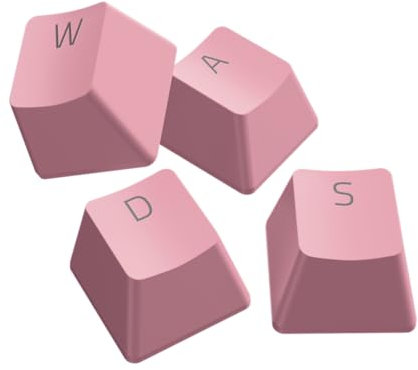 Razer Kit di upgrade dei tasti in PBT + cavo spiralato - Tasti in PBT a doppia iniezione colorati con cavo coordinato (Resistente PTB a doppia iniezione, Compatibilità universale) Rosa