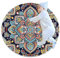 Runder Teppich Badvorleger Teppich Wohnzimmer Schlafzimmer Bad Küche Diamant Mandala