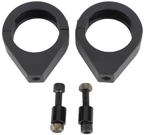 Dioche Motorrad Blinkerhalter, Gabelhalterung, 41 mm Aluminiumlegierung Motorrad Modifizierte Blinkerhalterung Gabelklemmen Silber