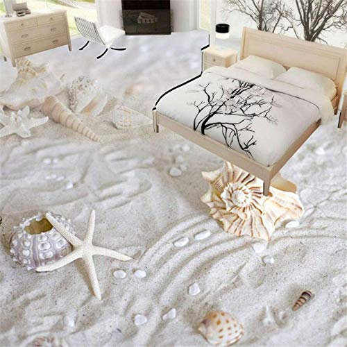3D Custom Wall Sticker White Shell Arena Cuarto de baño Suelo Pintura Foto Wallpaper para Paredes 3d-150cmX105cm