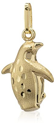 NKlaus Pinguine klein 16,4mm 333 Gelb Gold Kettenanhänger Teildiamantiert/Glanz 4186