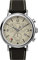 Timex Herren-Chronograph, 41 mm, braunes Armband, cremefarbenes Zifferblatt, silberfarbenes GEH use, braun, One Size, 41 mm Standard Chrono Leder Combo Armband Uhr