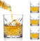 spar-home Whisky Glas Tumbler Trinkgläser Set Glas für Whiskey Wassergläser Whiskeygläser 345 ml (4 Stück)