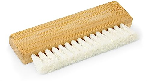 Dynavox Schallplattenbürste ZB110, Vinyl-Reinigungsbürste mit Ziegenhaar-Borsten zur schonenden Reinigung, Echtholz-Griff, Bambusholz