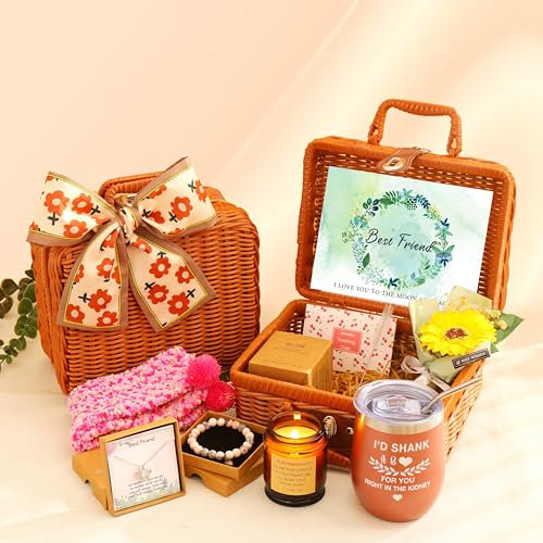 RYANDYPE Friend Gifts for Women Birthday Friendship Gifts Unique Basket Box for BFF Best Friends Funny Bestie Gifts