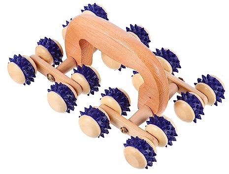 LALAFINA 1pc Massager Full Body Wooden Back Roller Rolling Pin Massage Massage Roller Tool Back Muscle Roller Bariatric Handheld Body Roller Silicone Roller Stick Care