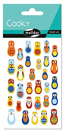 My Mandarine 560406Cpack 10 Bögen 3D Stickers Cooky 260 Stickers Puppen