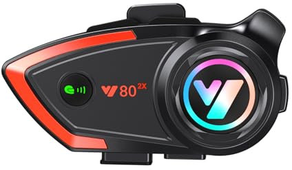 Docooler Motorcycle Intercom Helmet BT Headset Compatible with a Variety of Helmets