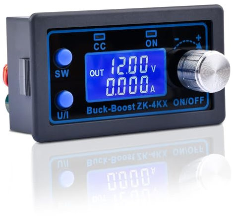 Convertidor buck-boost CC Regulador de tensión variable CC CV 0,5-30V 4A 5V 6V 12V 24V Módulo de alimentación Fuente de alimentación regulada por tensión ajustable para laboratorio Pantalla LCD.