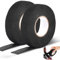 Gewebeband Schwarz 2 Stück, Kabelbaum Klebeband, Isolierband Schwarz Klebeband Textilklebeband Selbstklebendes für Kabelbäume, Haushalt Kfz Motorrad (19mm x 15m)