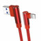 90-Degree Charger Cable, L-Shape Nylon Braided Right Angle Fast Charging Cable, USB Lightning Cable, Fast Cord cable for smartPhones.