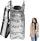 Jslooo Crossbody Water Bottle Carrier Puffer Crossbody Hydrobag with Pockets, Quilted Crossbody Water Bottle Holder Bag Purses, Silver, Crossbody Hydrobag Water Bottle Holder, Crossbody Water Bottle