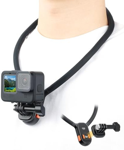 VRIG Claw Mini Halskette Mount Quick Release Magnetic Saughals Hängende Silikon Verriegelung Drop-Proof Multi-Winkel Einstellung für Angeln, Radfahren, Snowboarden, Reisen, Vlogging und vieles mehr.