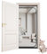 Cat Screen Door Partition Mesh Cat Door Screen with Zipper, Heavy Duty Pets Proof Screen Door Prevent Dogs Cats Running Out from Home 90 x 200cm, black