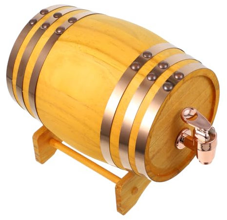 MAGICLULU Barril De Vino De Madera Maciza Barril para Almacenar Vino De Madera para Añejar De Decorativo para Salón De para Dispensador